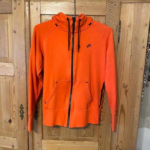 orange nike zip up jacket